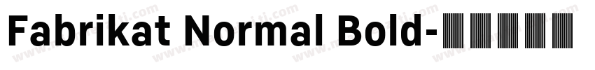 Fabrikat Normal Bold字体转换